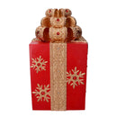 Pacco regalo resina oro e rosso cm 28x28xh50,8