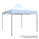 Gazebo Pieghevole Professional 3x4,5 m in Alluminio Bianco