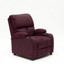 Poltrona Relax Reclinabile Manuale 100x76x94 cmin Microfibra Bordeaux