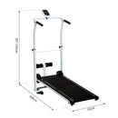 Tapis Roulant Magnetico con Monitor LCD e Barra Sit-up Pieghevole in Acciaio 