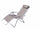 Zero Gravity Reclining Folding Liegestuhl 88x65x110 h cm in Stahl und hellgrauem Textilene