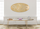 Tavolo da Caffé Mirror 160x76x40,5 cm in Ferro MDF e Specchio Oro