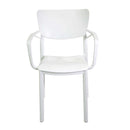 Sedia da Giardino 54,5x53xh84 cm in Polipropilene Damla Bianco