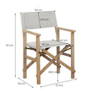 Set 2 Sedie Regista Pieghevoli 57x53xH87 cm in legno di acacia Brindisi Ecrù