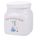 Barattolo Te 9,5x9,5x12 cm in New Bone China VdE Tivoli 1996 Le Travisate Bianco