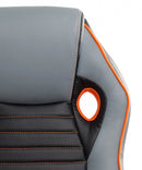 Sedia Poltrona Presidenziale da Gaming Ufficio in Similpelle Bozzini Sport Racing Arancione