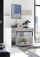 Mobile Buffet in Melaminico 130x41x82cm TFT Nico Bianco Cemento