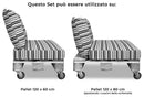 Cuscini per Pallet 120x60 cm Seduta e Schienale in Similpelle Mariotti Belem Arancione