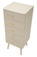 Cassettiera Shy 37,5x34x89 cm in Pino e MDF e Ferro      