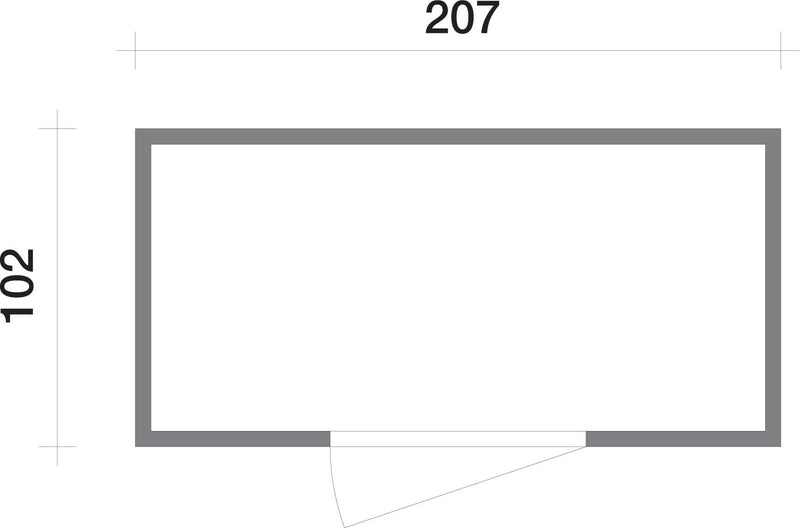 Casette Box da Giardino in Legno Porta Utensili 207x102x224 cm con Porta e Finestra Ecla Salmone