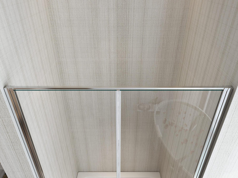 Porta Parete Doccia 85 cm 2 Ante Battenti in Cristallo 6mm H190 Saloon Seconda Scelta