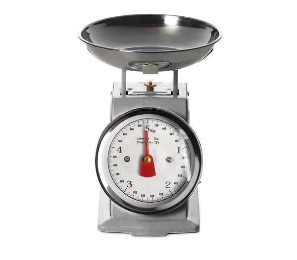 sconto Bilancia Analogica da Cucina 17x17x11 cm Max 5 Kg in Metallo Grigio