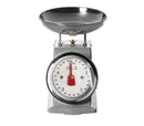 Bilancia Analogica da Cucina 17x17x11 cm Max 5 Kg in Metallo Grigio
