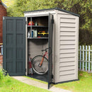 Casetta da Giardino Porta Attrezzi 91x170x202 cm in PVC Grigio/Grigio Scuro