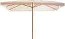 Ombrellone da Giardino 3x3 m Palo Ø48 mm in Legno Bauer Bianco Seconda Scelta