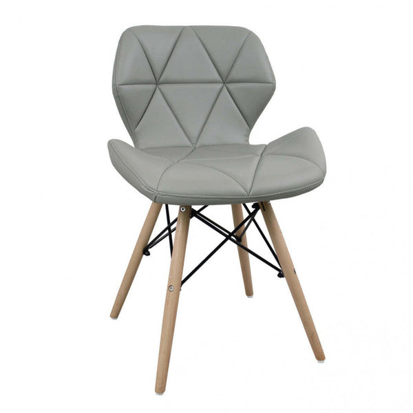 Grauer Annapolis Stuhl 41x49x71 h cm in grauem Kunstleder acquista