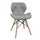 Grauer Annapolis Stuhl 41x49x71 h cm in grauem Kunstleder