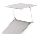 Lettino Prendisole alluminio 180x60x40 cm con parasole Luxurious Beach Grigio
