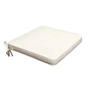 Cuscino Real Seduta 39x39x4 cm in Poliestere Ecrù