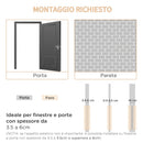Gattaiola 25,2x6,5x34,2 cm per Vetro e Porte Bianca