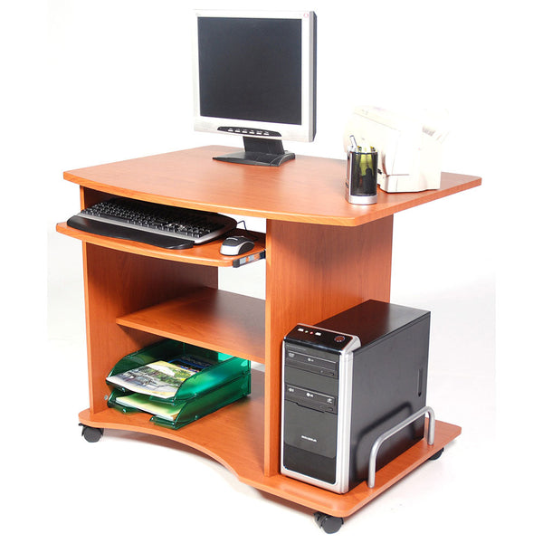 PC-Schreibtisch aus Holz 90x55xH76cm mit Smart Cherry Tastaturhalter sconto