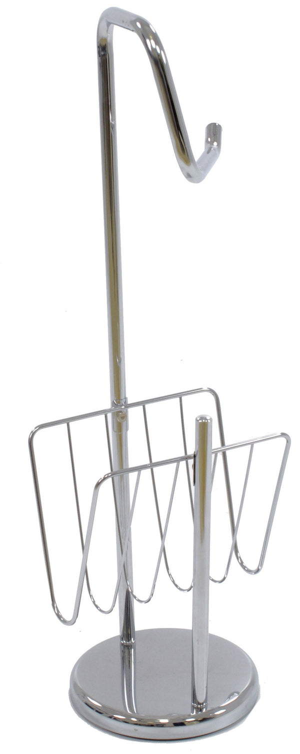 Stehender Rollenhalter mit Zeitschriftenständer aus verchromtem Adami-Metall prezzo