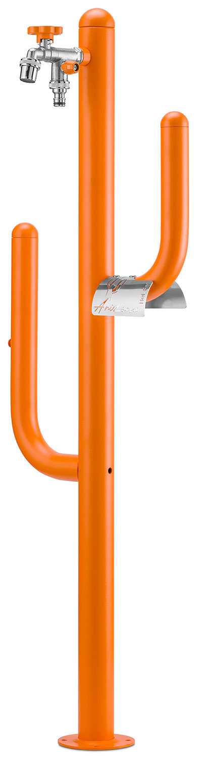 Fontana a Colonna Rubinetto Doppio in Ottone e Porta Tubo Arizona Belfer 42/ARZ Arancione acquista