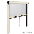 Zanzariera Avvolgibile Avorio per Porta e Finestra a Molla 140X170Cm