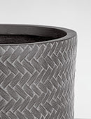 Set 4 Vasi a Cilindro Tressage Antracite