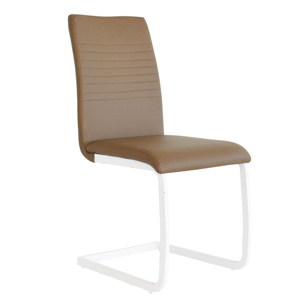 Gepolsterter Stuhl 43x60x93 cm in Cappuccino Lounge Kunstleder online