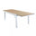 Ausziehbarer Tisch Cayman 160/240x95x75 h cm in Weißaluminium