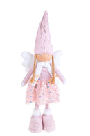 Angelo con Gonna H60 cm in Tessuto Rosa