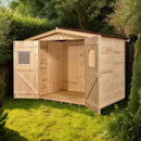 Casetta Box da Giardino 2,4x1,6 m con Pavimento in Legno Picea Massello 16mm Eden