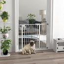 Cancellino per Cani Regolabile 74-100x77 cm con Chiusura Automatica in Acciaio e Plastica Nero      
