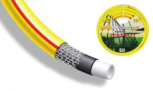Gartenwasserpumpenschlauch 50 Meter 5/8 Zoll 5 Schichten aus gelbem Tricolux-PVC prezzo