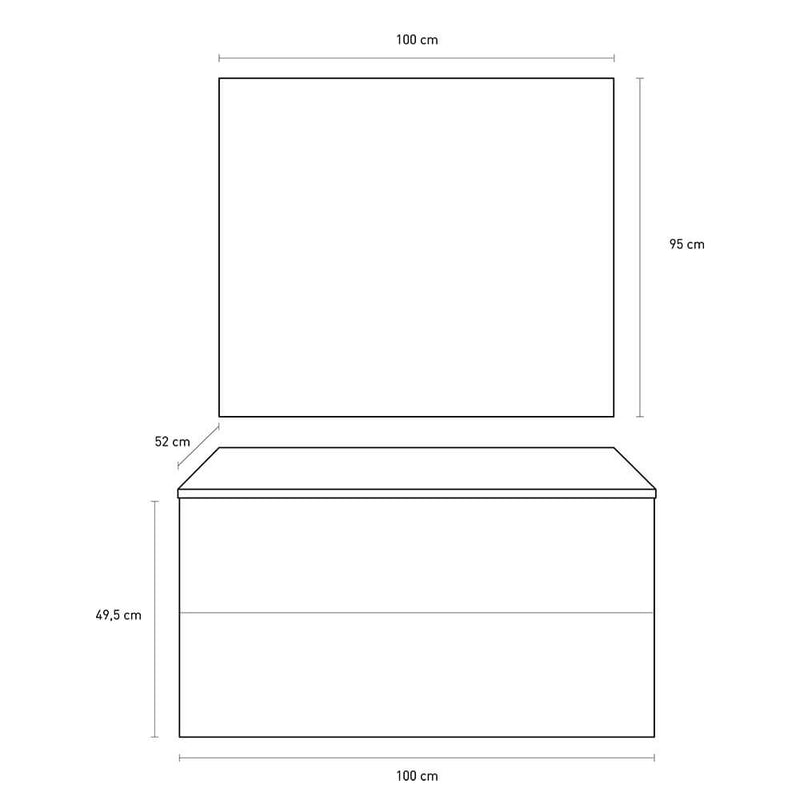 Mobile da Bagno sospeso Samoa 10 Laccato Rosso TFT