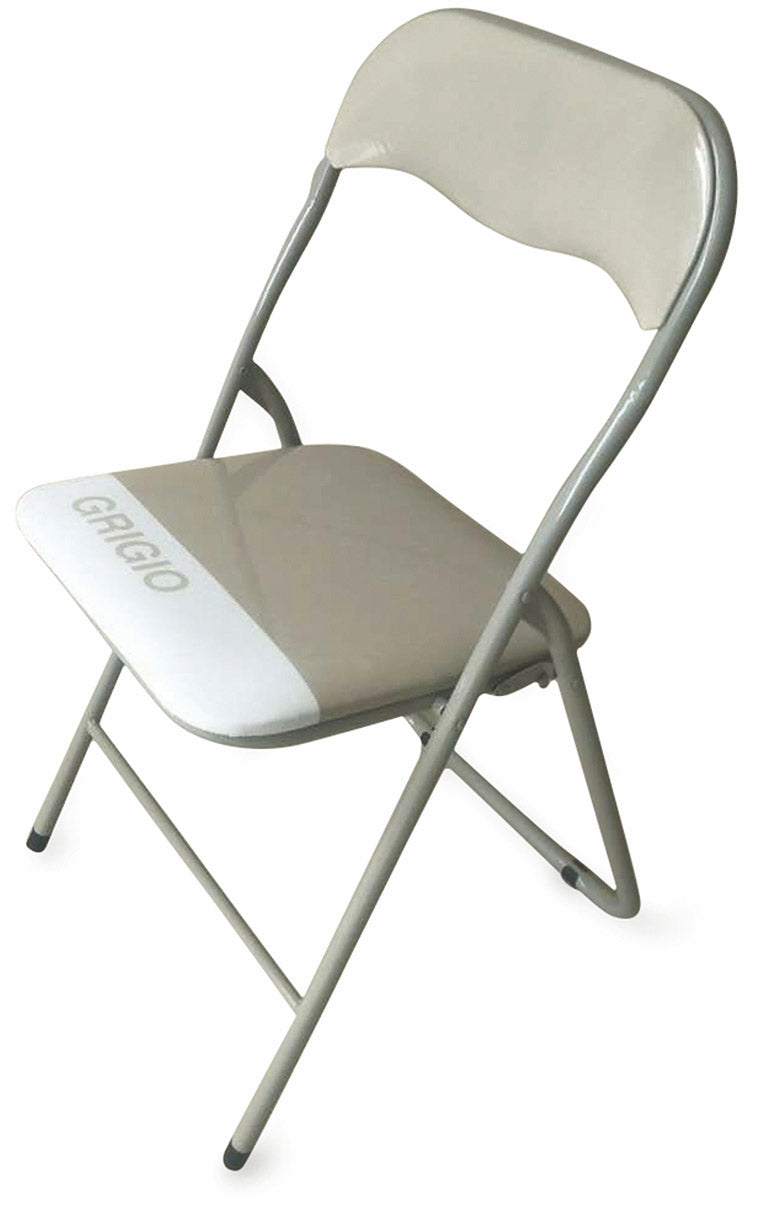 Set 6 Sedie Pieghevoli in Metallo Soriani Grigie