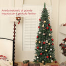 Albero di Natale Artificiale 180 cm 618 Rami con Pigne Verde 