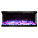 Camino Elettrico da Incasso 56,1x103,5x31,7 cm Effetto Fiamma 1500W Haiti 40 Nero