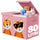Box Contenitore per Giocattoli 62,5x31,5x40 cm Pieghevole Doppio Scomparto 80L Design Animali in Tessuto Oxford Rosa