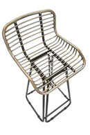 Sgabello Dublin 45x45x102 cm in Ferro Grigio e Verde