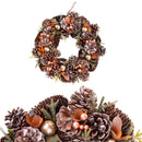 Set 2 Corone Natalizie con Bacche Rust Ø30 cm Marrone