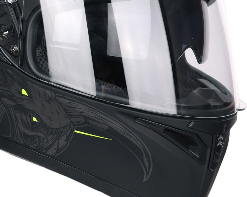 Casco Integrale per Scooter Visiera Lunga CGM Indian 316S Giallo Fluo Opaco Varie Misure