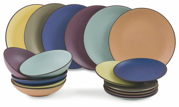 Villa d'Este Home Tafelservice aus Steinzeug 18-teilig Tivoli Kora Multicolor prezzo