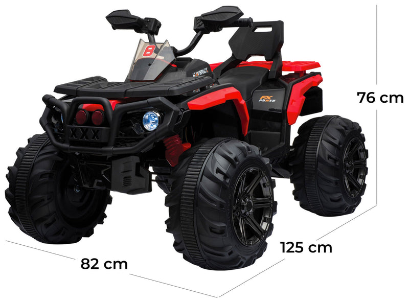 Quad Elettrico per Bambini 12V Mega Quad Rosso
