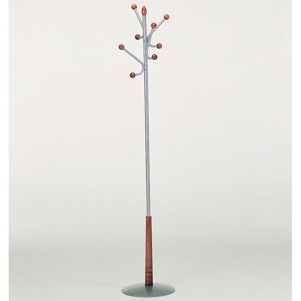 Garderobenständer aus Stahl und Holz Fumer Gerico Silber/Kirsche acquista