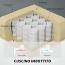 Sedia da Ufficio Massaggiante a 6 Punti e Inclinabile 66x72x113-121 cm in pelle PU Grigio Carbone   