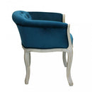 Poltrona Coreen in Velluto Blu 61x61x71 h cm in Legno Blu