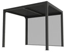 Pergola da Giardino 2,4x3x2,35 m in Alluminio con Tenda Laterale Grigio Antracite