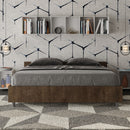 Letto Matrimoniale con Alzata Comoda Testata Bassa Nuamo Noce Varie Misure